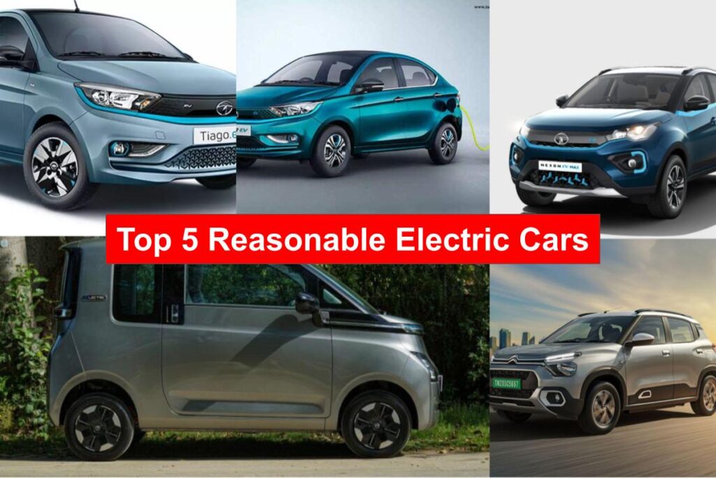 Top 5 Reasonable Electric Cars: देश की 5 सबसे सस्ती इलेक्ट्रॉनिक कारें, सिंगल चार्ज पर चलती है 450+ किलोमीटर।